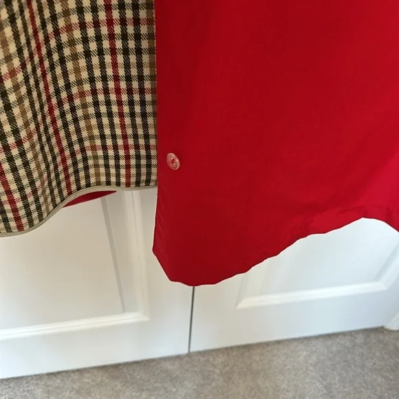 EUC Vintage London Fog Towne Edition Fully Lined Trench Coat Red Size 8 petite - Picture 12 of 16